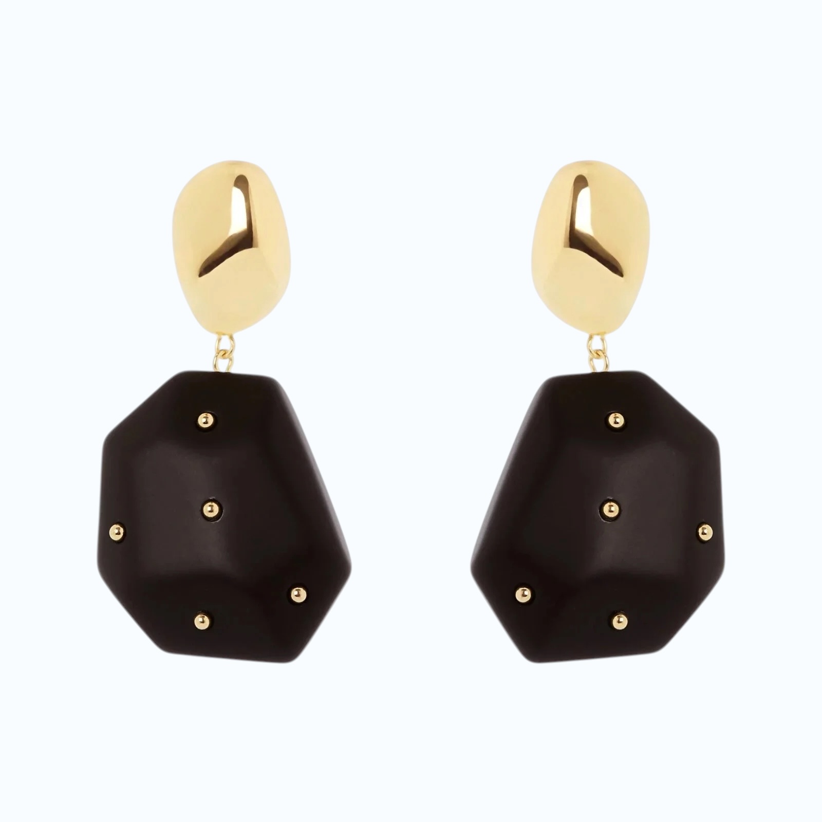 СЕРЬГИ «FILICUDI» С КАМЕШКОМ И ПОЛИЭДРИЧЕСКИМ ЭЛЕМЕНТОМ